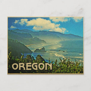 Vintage Oregon-Küste Postkarte