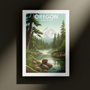 Vintage Oregon Postkarte