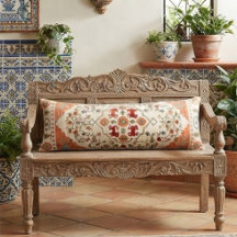 Vintage Oriental Floral Kilim Southwestern Boho