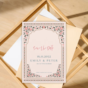 Vintage Orientalische Grenzwellenhochzeit Save The Date