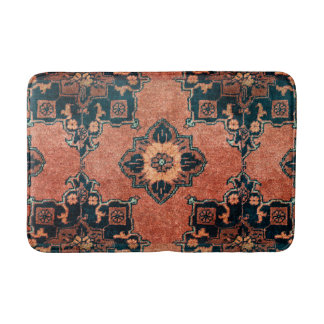 Vintage Orientalische Terracotta Persischer Teppic Badematte