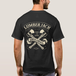 Vintage Original Lumberjack Crossed Axes T-Shirt