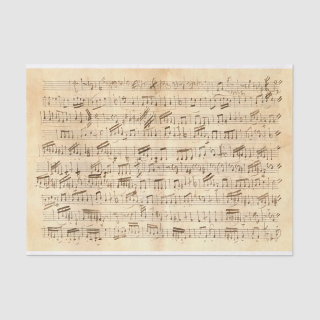 Vintage Originalmusik (nicht KI) Notennummer 1 Seidenpapier (Vorderseite)