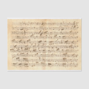 Vintage Originalmusik (nicht KI) Notennummer 3 Seidenpapier