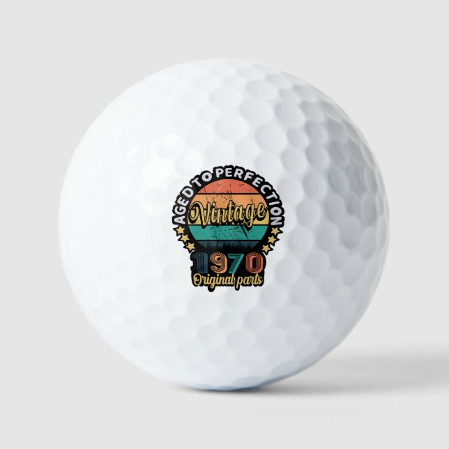 Vintage Originalteile von 1970 Golfball (Vorderseite)
