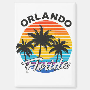 Vintage „Orlando Florida“ – Retro-Sonnenuntergang Magnet