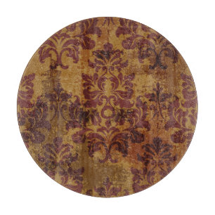 Vintage-Ornament, barocke Rokoko-Textur. Schneidebrett