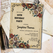 Vintage-Ornament-Floral-Geburtstag
