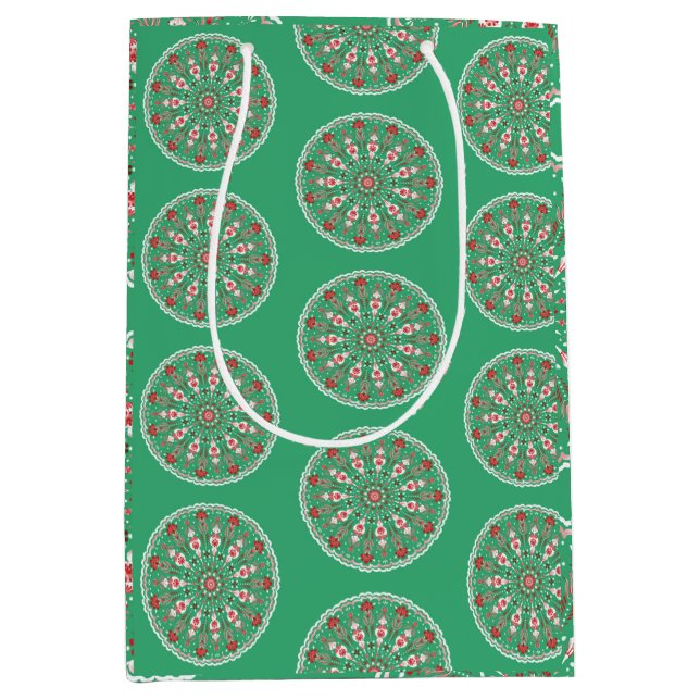 Vintage ornament holiday wrapping paper mittlere geschenktüte (Vorderseite)