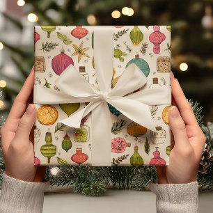 Vintage-Ornament-Muster Geschenkpapier