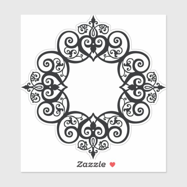 Vintage Ornamental Frame Aufkleber (Blatt)