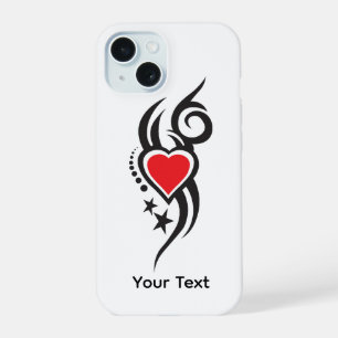 Vintage Ornamental Heart mit floraler Tattoo-Kunst iPhone 15 Hülle