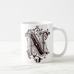 Vintage Ornamental 'N' - Tasse