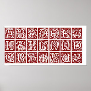 Vintage Ornamentalalphabet - Print Poster