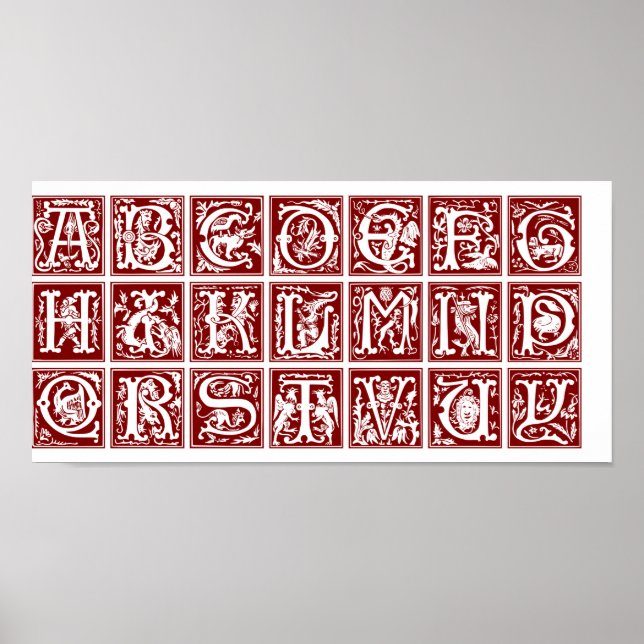 Vintage Ornamentalalphabet - Print Poster (Vorne)