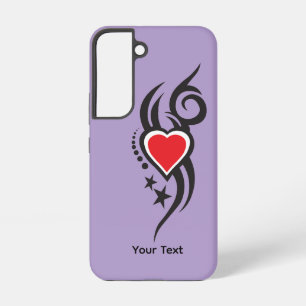 Vintage-Ornamentales Herz mit floraler Tattoo-Kuns Samsung Galaxy Hülle