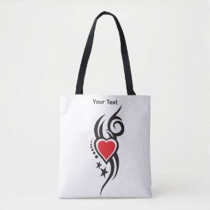 Vintage Ornamentalherz mit floraler Tattoo-Kunst