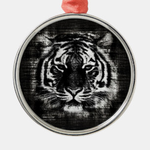 Vintage Ornamente aus Schwarz und Weiß Tiger