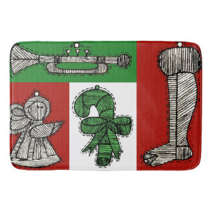 Vintage Ornamente Badematte