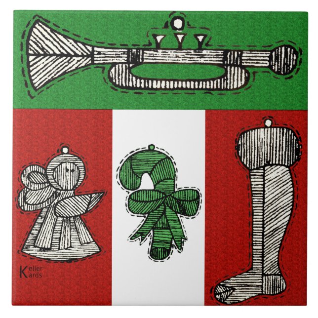 Vintage Ornamente Fliese (Vorderseite)