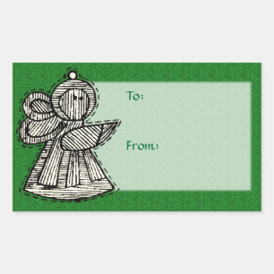 Vintage Ornamente Geschenkartikel Rechteckiger Aufkleber