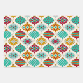 Vintage Ornamente Geschenkpapier Set