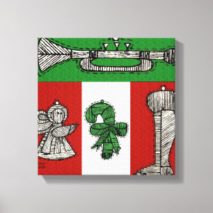 Vintage Ornamente Leinwanddruck