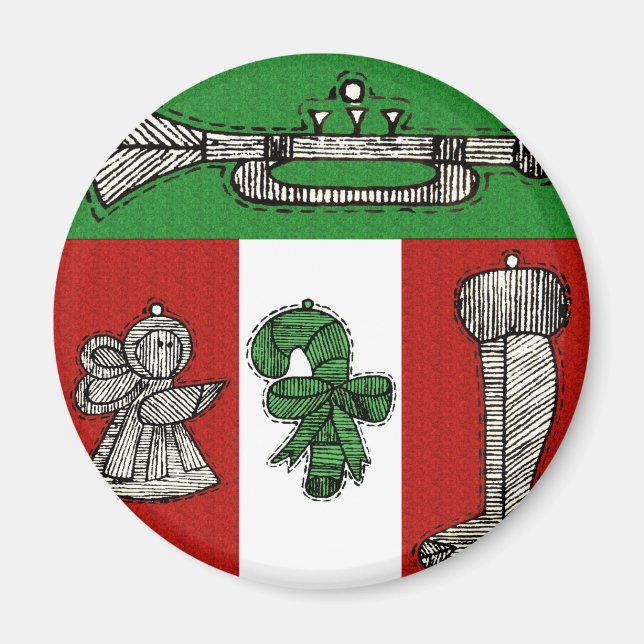 Vintage Ornamente Magnet (Vorne)