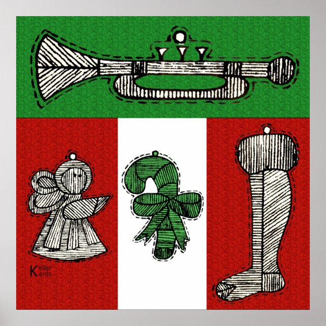 Vintage Ornamente Poster (Vorne)