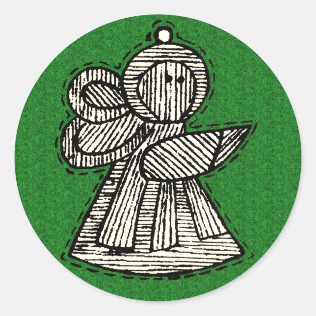 Vintage Ornamente Runder Aufkleber (Vorderseite)