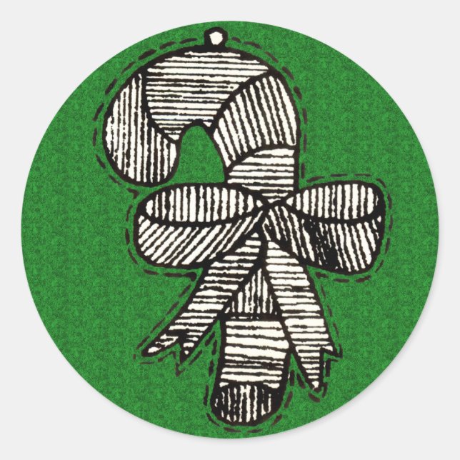 Vintage Ornamente Runder Aufkleber (Vorderseite)