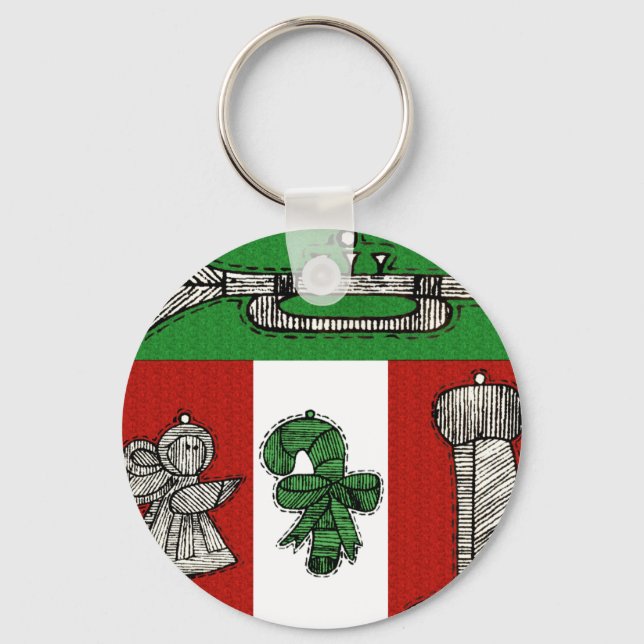 Vintage Ornamente Schlüsselanhänger (Vorderseite)