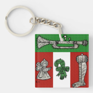 Vintage Ornamente Schlüsselanhänger