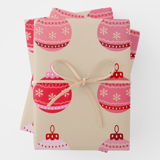 Vintage Ornamente Weihnachten Geschenkpapier Set (Beispiel)