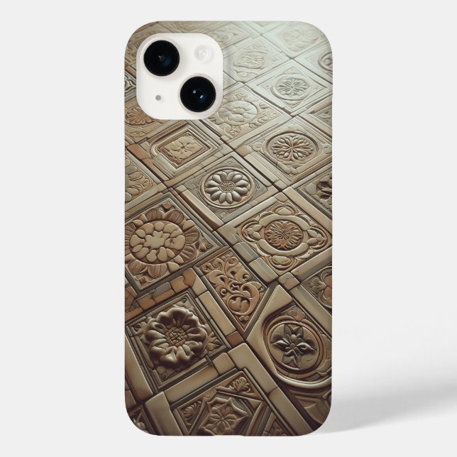 Vintage Ornate Relief Tile Phone Case - Classical  (Rückseite)