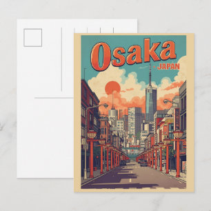 Vintage OSAKA Japan Insel Honshu Geschenke Postkarte