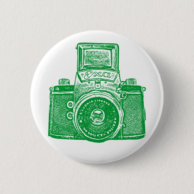 Vintage ostdeutsche Kamera - grün Button (Vorderseite)