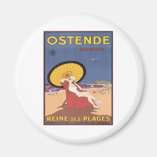 Vintage Ostende Belgien Magnet