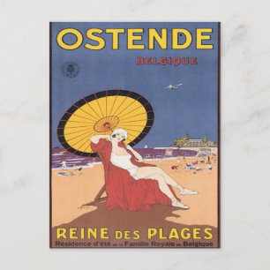 Vintage Ostende Belgien Postkarte