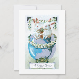 Vintage Osterbrunnen in Ei Feiertagskarte