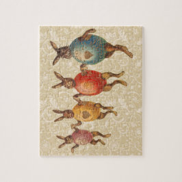 Vintage Osterbrunnes tanzen mit Ei Kostümen Puzzle