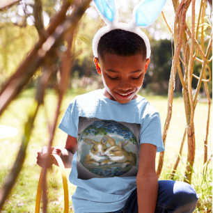 Vintage OsterBunnies texturierte Cameo-Kinder T-Shirt