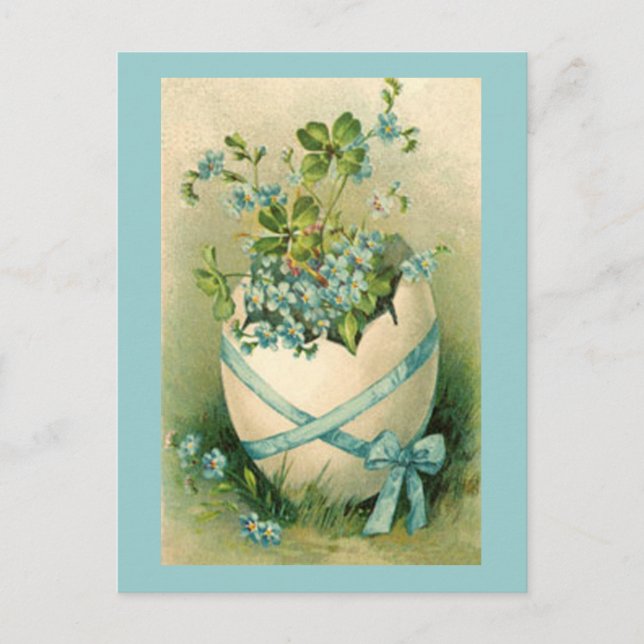 Vintage Osterdesigns Feiertagspostkarte (Vorderseite)