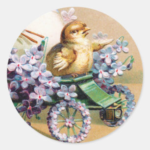 Vintage Ostereier Kick Blume Runder Aufkleber