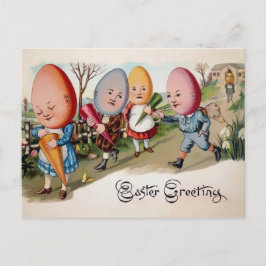 Vintage Ostereier Postkarte