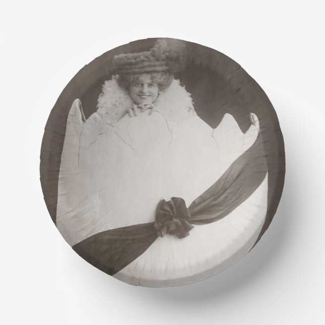 Vintage Ostereierdame Pappteller (Vorderseite)