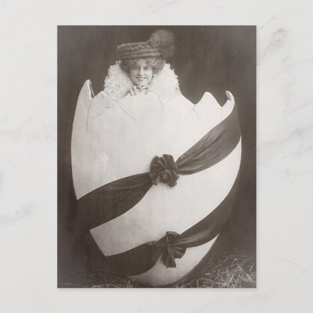 Vintage Ostereierdame Postkarte (Vorderseite)