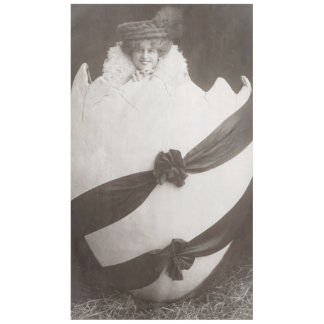 Vintage Ostereierdame Tischdecke