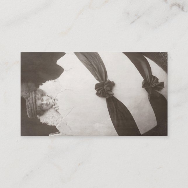 Vintage Ostereierdame Visitenkarte (Vorderseite)