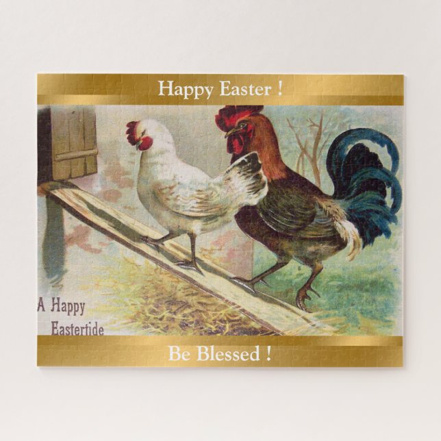 Vintage Osterfeier Puzzle (Horizontal)